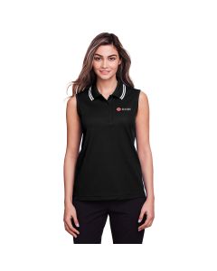 Devon & Jones - Women's CrownLux Performance Plaited Tipped Sleeveless Polo